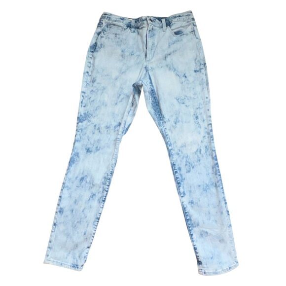 Universal Thread High Rise Skinny, Acid Wash Denim Jeans-Size 12-GUC - Picture 1 of 7